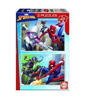 PUZZLE 2x48 SPIDER-MAN DE 4-6 AOS EDUCA BORRAS 18099