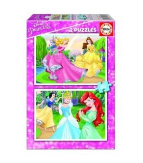 PUZZLE INFANTIL 2x20 PRINCESAS DISNEY DE 3-5 AOS EDUCA BORRAS 16846