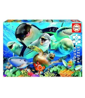 PUZZLE INFANTIL 100 SELFIE BAJO EL AGUA DE 6-8 AOS EDUCA BORRAS 18062