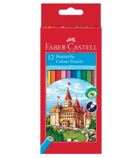 ESTUCHE 12 LAPICES COLORES HEXAGONALES HT FABER CASTELL 120112