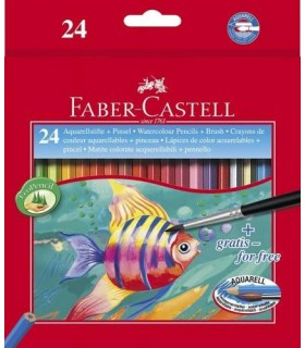 ESTUCHE 24 LPICES ESCOLARES ACUARELABLES HT-120224 FABER CASTELL 114425