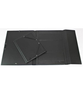 CARPETA FORMATO FOLIO GOMAS Y SOPALAS PVC NEGRA IBERPLAS 343CS00