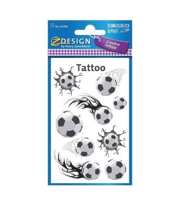 SOBRE CON 1 HOJA 76X120MM Y 9 PEGATINAS TATOO BALONES AVERY 56740