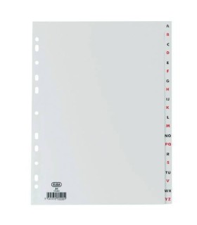 NDICES ALFABTICOS PLSTICO FOLIO A-Z 20 POSICIONES COLOR GRIS ELBA 100210404