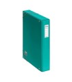 CAJAS DE PROYECTOS CARTN FORRADO LOMO DE 5 CM VERDE CLARO CON ETIQUETA 245X350X50 DOHE 10361