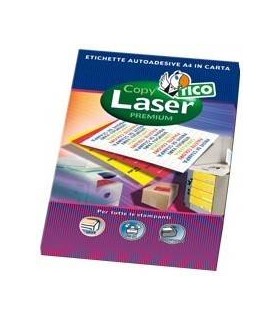 CAJA 70 HOJAS ETIQUETAS AMARILLO FLUORESCENTE CON MRGENES-LSER/INYECCIN DE TINTA/FOTOCOPIADORAS-70X36 MM TICO LP4FG-7036