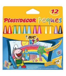 ESTUCHE 12 CERAS ESPECIALES PARA PEQUES PLASTIDECOR FORMA TRIANGULAR PLASTIDECOR 8757741