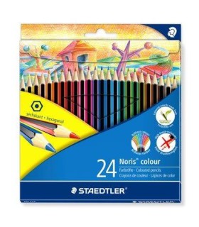 ESTUCHE 24 LAPICES DE COLORES NORIS COLOUR SURTIDOS STAEDTLER 185 C24