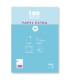 PAQUETE PAPEL EXTRA BLANCO SATINADO 100 HOJAS 80 GRS. A-4 (210X297MM.) LISO PACSA 21811