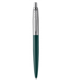 BOLGRAFO JOTTER XL GREENWICH VERDE MATE RIBETE DE COLOR CROMADO PLUMN MEDIO TINTA AZUL PARKER 2068511