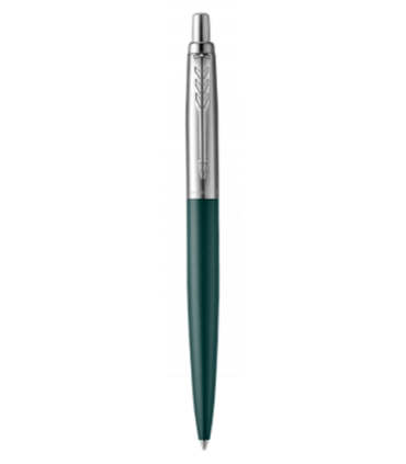 BOLGRAFO JOTTER XL GREENWICH VERDE MATE RIBETE DE COLOR CROMADO PLUMN MEDIO TINTA AZUL PARKER 2068511