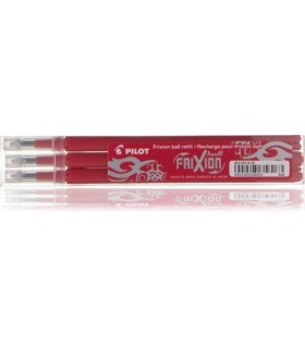 PACK 3 RECAMBIOS FRIXION ROJO PILOT BLS-FR7-R-S3