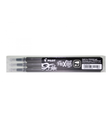 PACK 3 RECAMBIOS FRIXION NEGRO PILOT BLS-FR7-B-S3