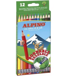 ESTUCHE 12 LPICES DE COLORES BORRABLES ALPINO AL013654