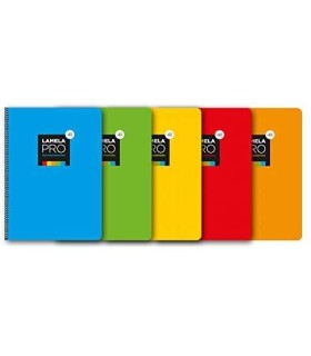 CUADERNO FOLIO EXTRA DURA 100 HOJAS. 4 MM., SURTIDOS LAMELA