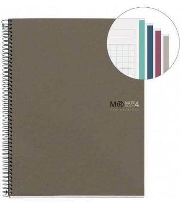 CUADERNO 100% RECICLADO NB-4 A5 120HOJAS ECOGRIS MIQUELRIUS 6084