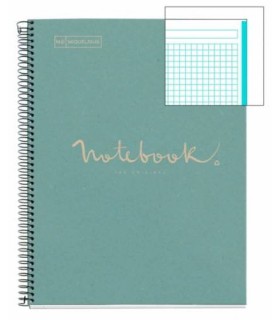 CUADERNO 100% RECICLADO NB-1 A4 80HOJAS ECOAZUL EMOTIONS MIQUELRIUS 6092