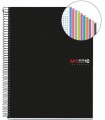 CUADERNO ESPIRAL NB-18 A5 200 HOJAS 5X5MM POLIPROPILENO NEGRO MIQUELRIUS 47044