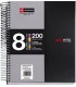 CUADERNO ESPIRAL NB-8 A5 200 HOJAS 5X5MM POLIPROPILENO NEGRO MIQUELRIUS 42007