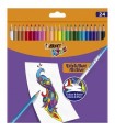 ESTUCHE 24 LAPICEROS DE COLOREAR BORRABLE EVOLUTION ILLUSION CON GOMA INCORPORADA BIC 987869