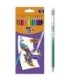 ESTUCHE 12 LAPICEROS DE COLOREAR BORRABLE EVOLUTION ILLUSION CON GOMA INCORPORADA BIC 987868