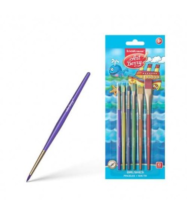 SET PINCELES SINTTICOS PARA DIBUJAR Y DECORAR, 6 UDS. ARTBERRY 36125