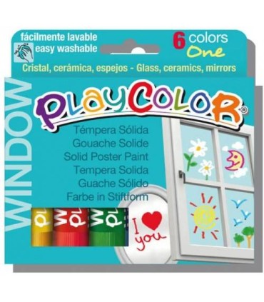 ESTUCHE WINDOW ONE 6 COLORES SURTIDOS PLAYCOLOR 02001