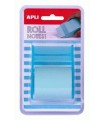 ROLLO DISPENSADOR DE NOTA ADHESIVA 50 MM X 8 M COLOR AZUL PASTEL APLI 18193