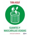 SEALES ADHESIVOS PREIMPRESO  "TIRA AQU GUANTES Y MASCARILLAS USADAS" SOBRE DE 2 HOJAS EN A4 AVERY AV_KITCOVID7_ES