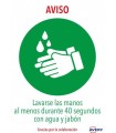 SEALES ADHESIVOS PREIMPRESO  "LAVARSE LAS MANOS" SOBRE DE 2 HOJAS EN A4 AVERY AV_KITCOVID1_ES