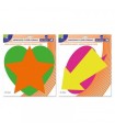 PACK 2 COLORES ADHESIVOS FORMAS FLUORESCENTES BISMARK 324642