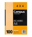 RECAMBIO UNIEXTRA A4 UNICLASIC 100 HOJAS 100G 4X4 C/M PAPYRUS 53390900