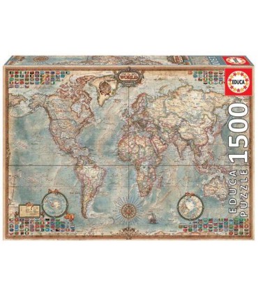 Educa Political Map of The World Puzzle rompecabezas 1500 pieza(s)