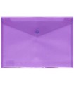 SOBRE POLIPROPILENO FOLIO SOLAPA C/BROCHE PLASTICO VIOLETA CARCHIVO 342K56