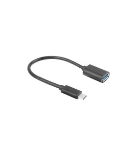 ADAPTADOR USB LANBERG USB-C M 3.1 A USB-A H 15CM OTG NEGRO