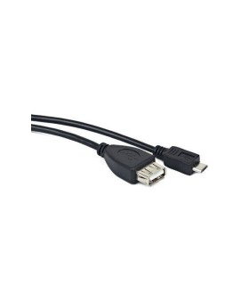 CABLE USB LANBERG MICRO M A USB-A F 2.0 OTG NEGRO 15CM OEM