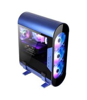 CAJA MINITORRE GAMING ABKONCORE ALUMINIUM AL300M BLUE CRISTAL TEMPLADO 3x120MM SYNC ARGB