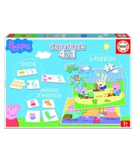 JUEGO EDUCA SUPERPACK PEPPA PIG +3 AOS EDUCA BORRAS 16229