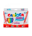 CAJA 24 ROTULADORES COLORES DOBLE PUNTA BIRELLO CARIOCA 41521