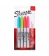 Sharpie 2065403 marcador permanente Fibre tip Azul, Verde, Naranja, Rosa 4 pieza(s)