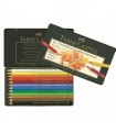 ESTUCHE DE METAL POLYCHROMOS CON 12 LAPICES DE COLORES SURTIDOS FABER CASTELL 110012