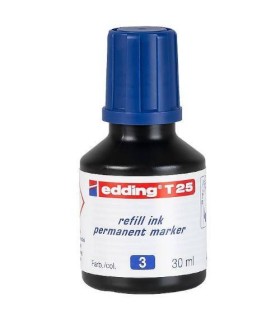 FRASCO TINTA PARA RELLENAR 25ML AZUL EDDING T25-003