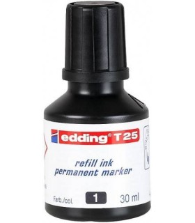 FRASCO TINTA PARA RELLENAR 30ML NEGRO EDDING T25-001