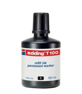 FRASCO TINTA PARA RELLENAR 100ML NEGRO EDDING T100-01