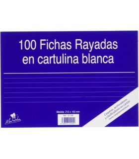 100 FICHAS DE CARTULINA RAYADA (215X160 MM) N. 5 MARIOLA 3115R