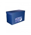 CAJA TRANSFERENCIA FOLIO DOBLE LOMO CARTON FORRADO EN GELTEX (39X25,5X20 CM) AZUL MARIOLA 1689AZ