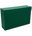 CAJA TRANSFERENCIA FOLIO CARTON FORRADO EN GELTEX (39X25,5 X11 CM) VERDE MARIOLA 1685VE