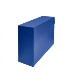 CAJA TRANSFERENCIA A4 CARTON FORRADO EN GELTEX (35X25,5X 11 CM) AZUL MARIOLA 1675AZ