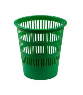 PAPELERA REJILLA DE PLSTICO 12 L. COLOR VERDE FAIBO 307-04