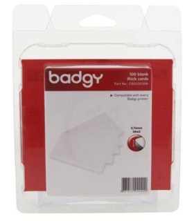 PACK 100 TARTEJAS PVC BADGY CBGC0030W